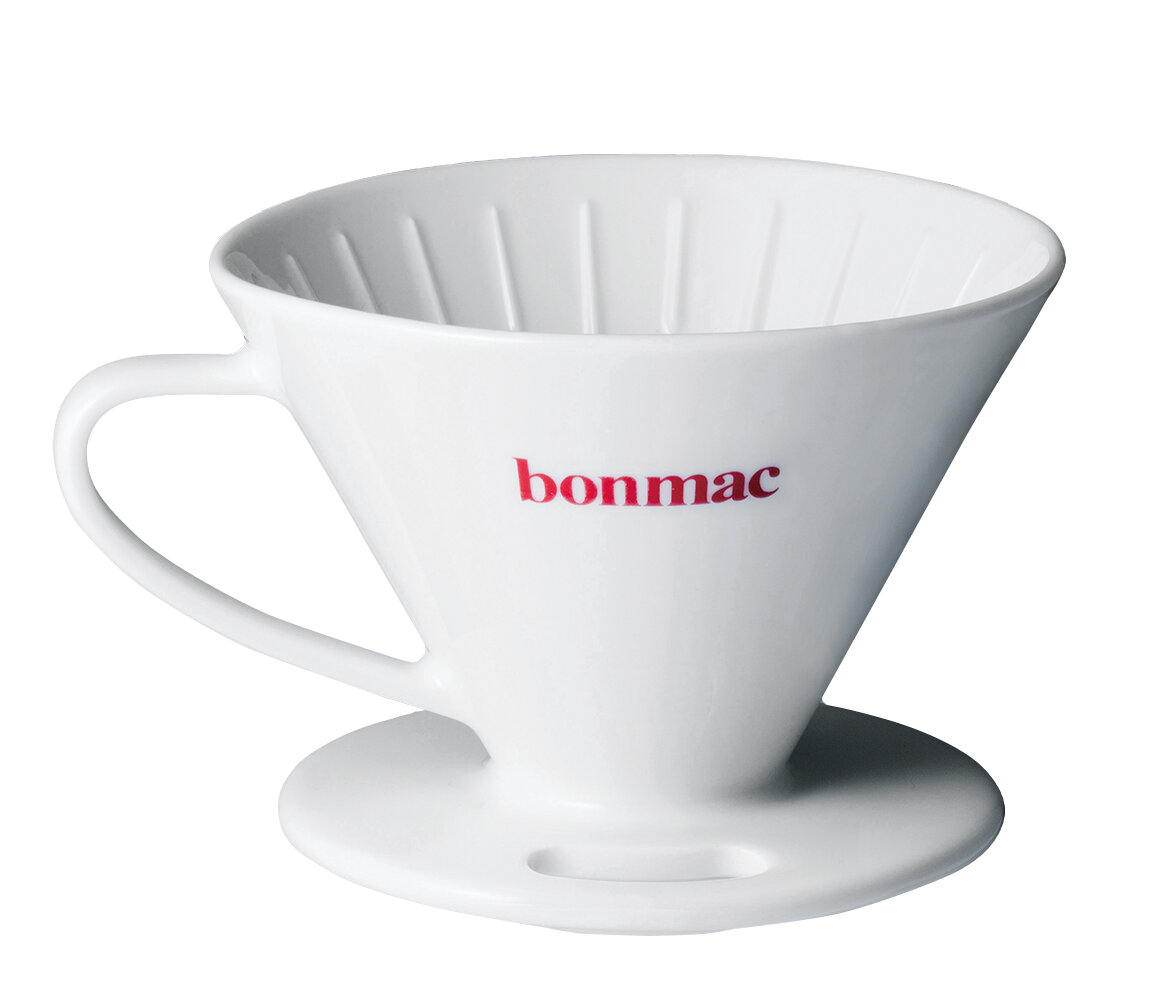 bonmac V-shaped Coffee Dripper VCD-1W (Ceramic)